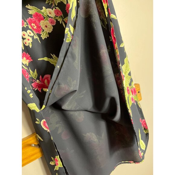 Emma James Skirt Maxi Black Floral Pencil Romantic Vintage Preppy Womens 8 - Picture 8 of 10